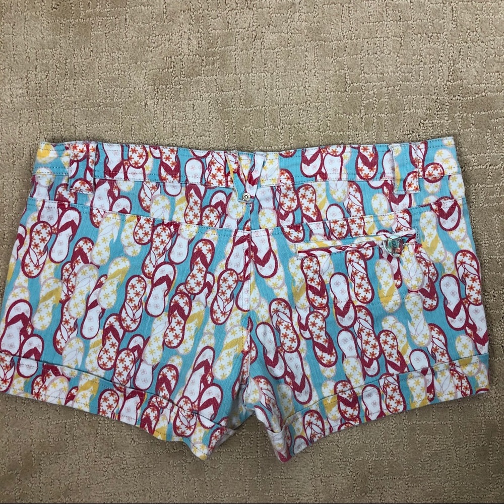 CREST JEAN SHORT FLIP FLOP PRINT BUTTONS SZ 15/16 - Picture 3 of 6